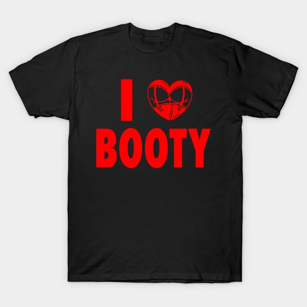 I Heart Booty - Gym Fitness Workout T-Shirt by fromherotozero